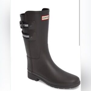 ✨Hunter Black Rain Refined Buckle Rare Boots